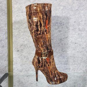 Baby Phat - knee high boots - snake skin style - NWOT